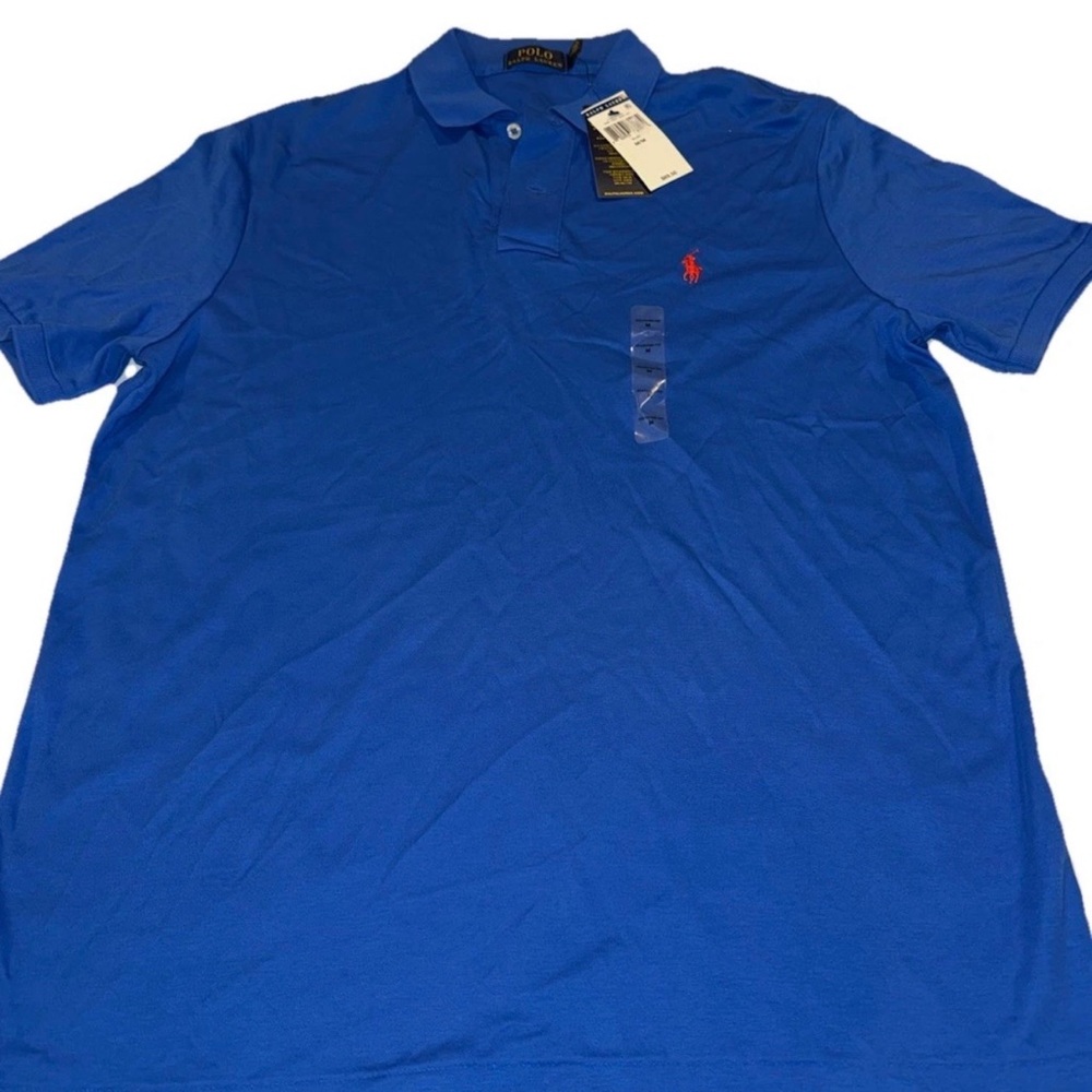 Polo by Ralph Lauren Men's Blue Polo Shirt Size Medium - Picture 2 of 4